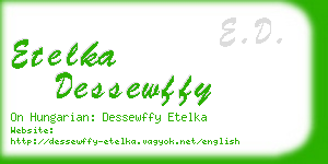 etelka dessewffy business card